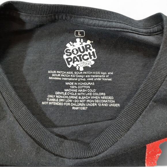 Sour Patch Kids Shirt Sour Then Sweet Candy Long Sleeve Graphic Black Colorful L - Picture 3 of 9